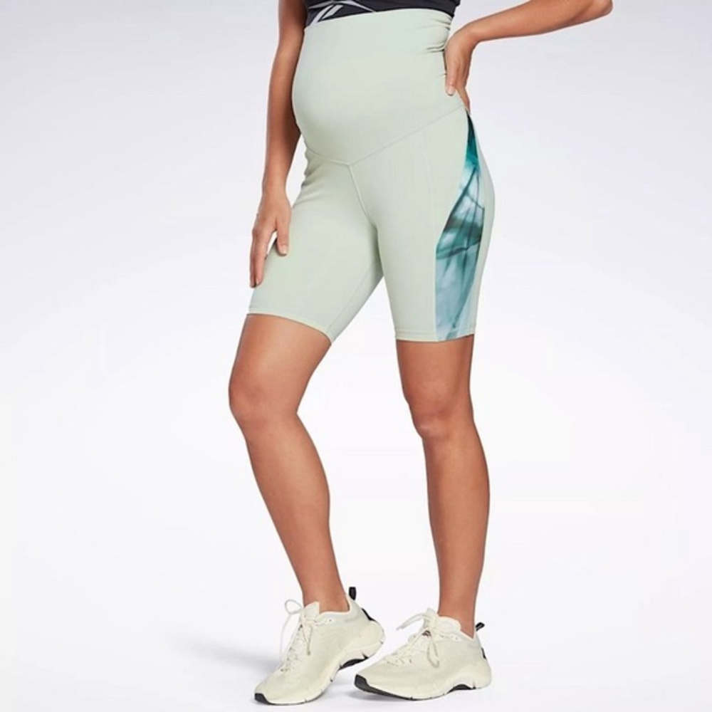 Reebok‎ Lux Maternity Bike Shorts / Light Sage